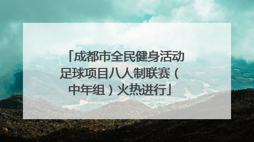 成都市全民健身活动足球项目八人制联赛（中年组）火热进行