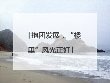 抱团发展，“楼里”风光正好