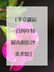 李立诞辰一百周年特展亮相长沙美术馆