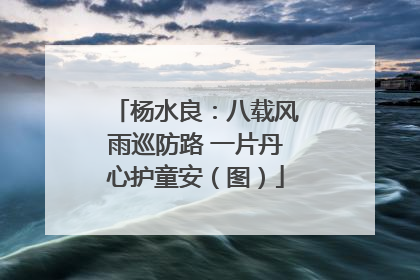 杨水良：八载风雨巡防路 一片丹心护童安（图）