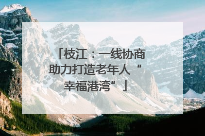 枝江：一线协商助力打造老年人“幸福港湾”