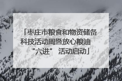 枣庄市粮食和物资储备科技活动周暨放心粮油 “六进” 活动启动