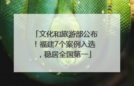 文化和旅游部公布！福建7个案例入选，稳居全国第一