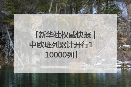 新华社权威快报｜中欧班列累计开行110000列