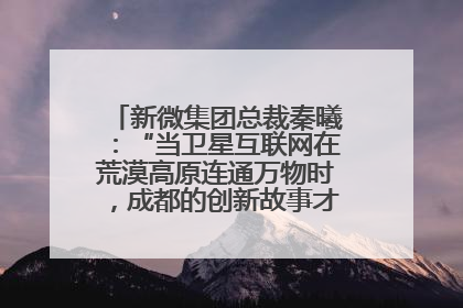新微集团总裁秦曦：“当卫星互联网在荒漠高原连通万物时，成都的创新故事才真正开始”