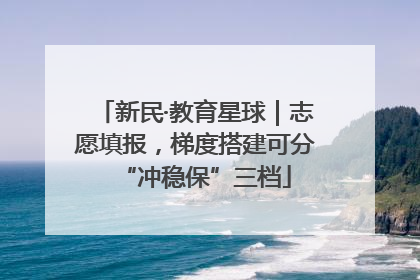 新民·教育星球｜志愿填报，梯度搭建可分“冲稳保”三档