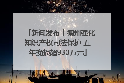 新闻发布丨德州强化知识产权司法保护 五年挽损超930万元
