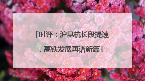 时评：沪昆杭长段提速，高铁发展再谱新篇