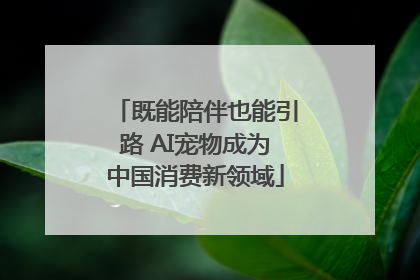 既能陪伴也能引路 AI宠物成为中国消费新领域
