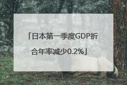 日本第一季度GDP折合年率减少0.2%