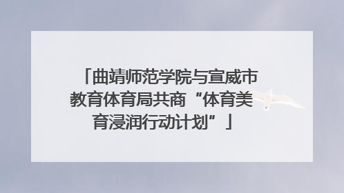 曲靖师范学院与宣威市教育体育局共商“体育美育浸润行动计划”