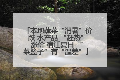本地蔬菜“消暑”价跌 水产品 “赶热” 涨价 宿迁夏日 “菜篮子”有“温差”