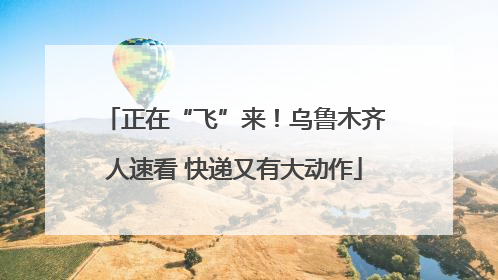 正在“飞”来！乌鲁木齐人速看 快递又有大动作