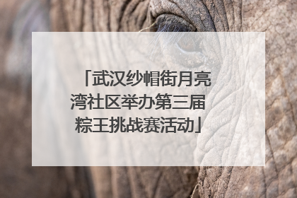 武汉纱帽街月亮湾社区举办第三届粽王挑战赛活动