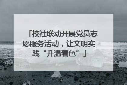 校社联动开展党员志愿服务活动，让文明实践“升温着色”
