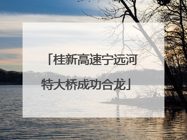 桂新高速宁远河特大桥成功合龙