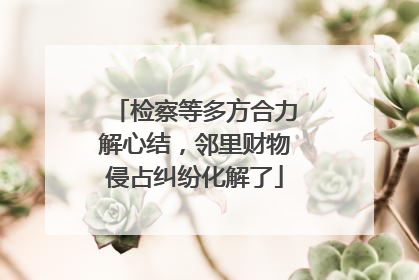 检察等多方合力解心结，邻里财物侵占纠纷化解了