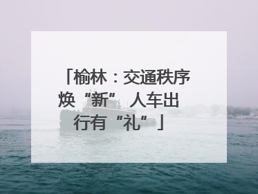 榆林：交通秩序焕“新” 人车出行有“礼”