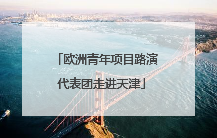 欧洲青年项目路演代表团走进天津