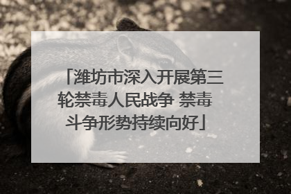 潍坊市深入开展第三轮禁毒人民战争 禁毒斗争形势持续向好