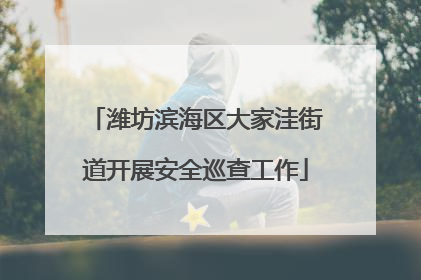 潍坊滨海区大家洼街道开展安全巡查工作