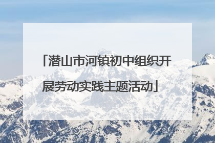 潜山市河镇初中组织开展劳动实践主题活动
