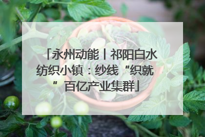 永州动能丨祁阳白水纺织小镇：纱线“织就”百亿产业集群
