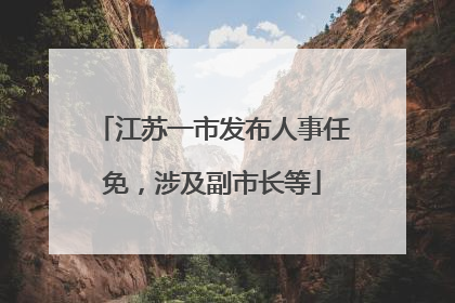 江苏一市发布人事任免，涉及副市长等