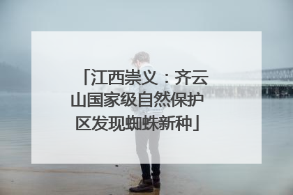 江西崇义：齐云山国家级自然保护区发现蜘蛛新种