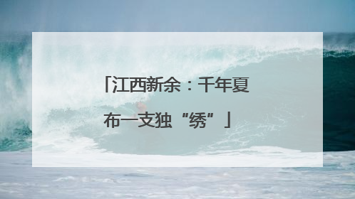 江西新余：千年夏布一支独“绣”