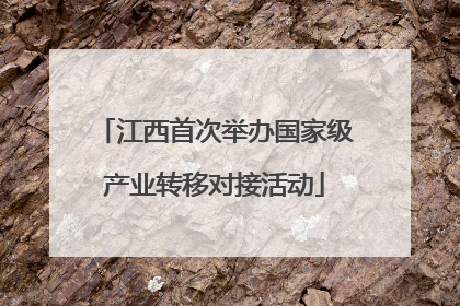 江西首次举办国家级产业转移对接活动