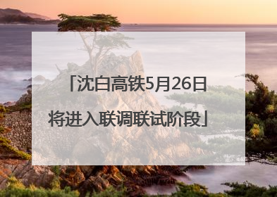 沈白高铁5月26日将进入联调联试阶段