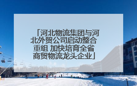 河北物流集团与河北外贸公司启动整合重组 加快培育全省商贸物流龙头企业