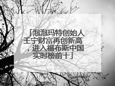 泡泡玛特创始人王宁财富再创新高，进入福布斯中国实时榜前十