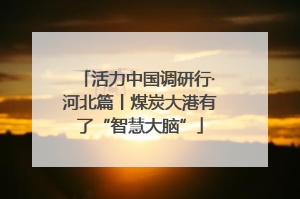活力中国调研行·河北篇丨煤炭大港有了“智慧大脑”