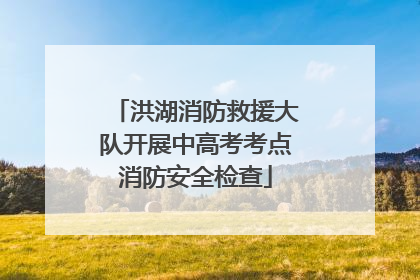 洪湖消防救援大队开展中高考考点消防安全检查