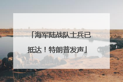 海军陆战队士兵已抵达！特朗普发声