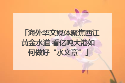 海外华文媒体聚焦西江黄金水道 看亿吨大港如何做好“水文章”