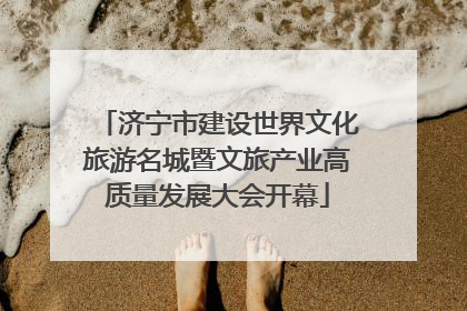 济宁市建设世界文化旅游名城暨文旅产业高质量发展大会开幕