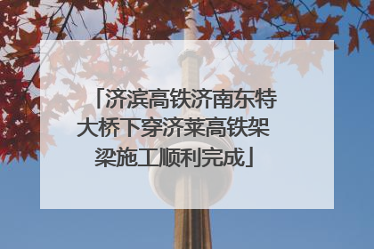 济滨高铁济南东特大桥下穿济莱高铁架梁施工顺利完成