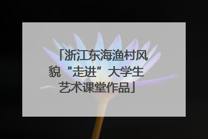浙江东海渔村风貌“走进”大学生艺术课堂作品