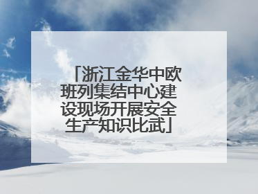 浙江金华中欧班列集结中心建设现场开展安全生产知识比武