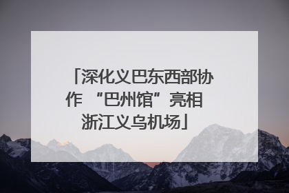 深化义巴东西部协作 “巴州馆”亮相浙江义乌机场