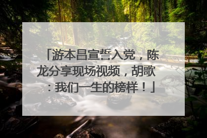 游本昌宣誓入党，陈龙分享现场视频，胡歌：我们一生的榜样！