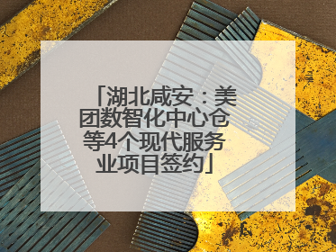 湖北咸安：美团数智化中心仓等4个现代服务业项目签约
