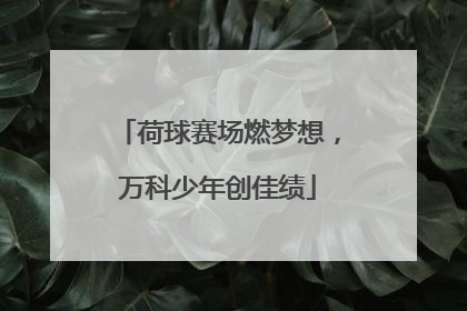荷球赛场燃梦想，万科少年创佳绩