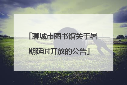 聊城市图书馆关于暑期延时开放的公告