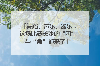 舞蹈、声乐、器乐，这场比赛长沙的“团”与“角”都来了