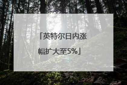 英特尔日内涨幅扩大至5%