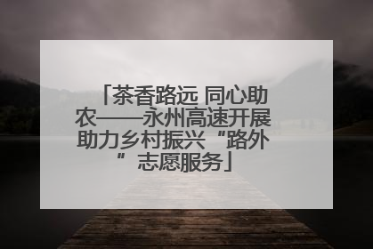 茶香路远 同心助农——永州高速开展助力乡村振兴“路外”志愿服务